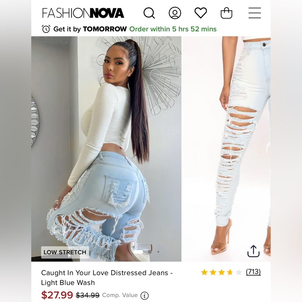 Fashion Nova Denim Jeans Bundle Size 15 Blue NWT Black N/WOT